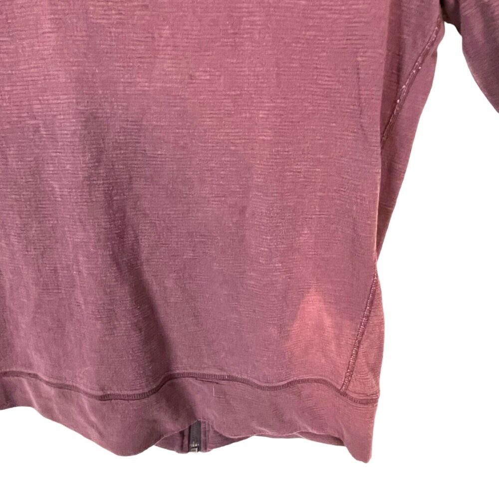 PrAna Breathe Womens Distressed Sun Faded Maroon Full Zip Hoodie Size Large - Picture 7 of 9